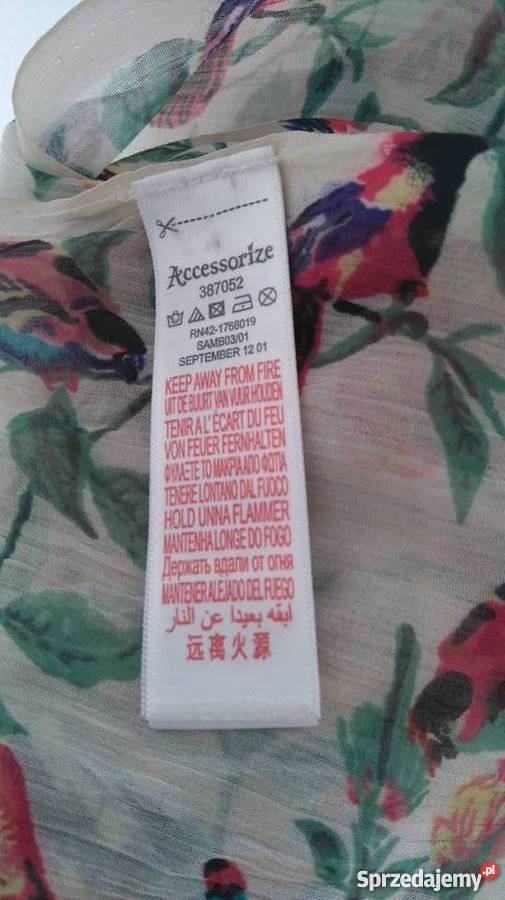 Accessorize Apaszka Szal w ptaszki w ptaki Pareo