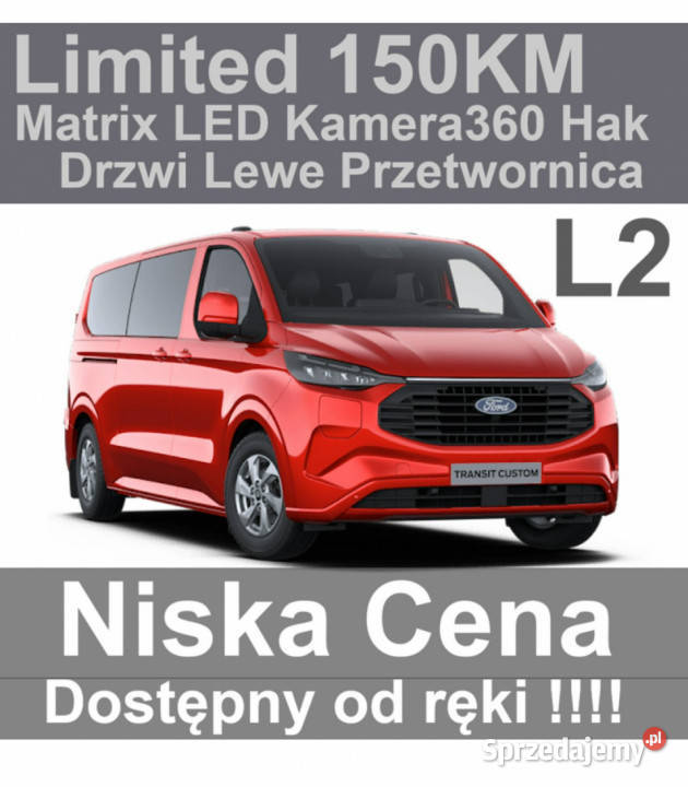 Ford Transit Custom 150 Limited Drzwi Lewe światła przeciwmgielne Szczecinek