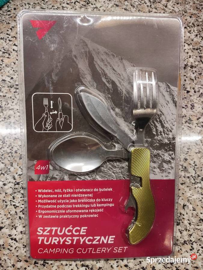 Sztućce turystyczne 4w1 z pokrowcem NOWE Głuchołazy