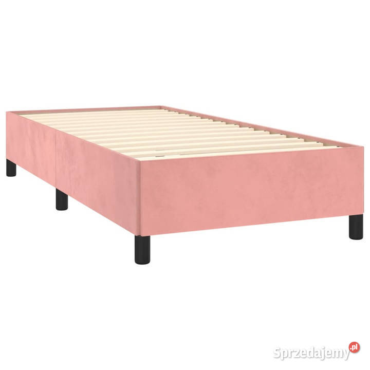 Rama łóżka różowa tapicerowana aksamitem 80x200 mazowieckie Warszawa