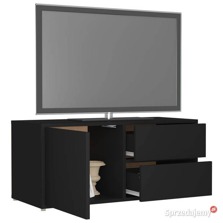 vidaXL Szafka pod TV czarna 80x34x36 materiał Warszawa