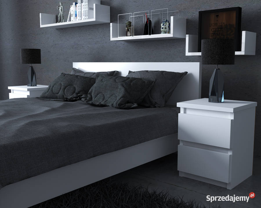 Półka Wisząca Ścienna Na Książki Biała Zestaw 3 Elbląg