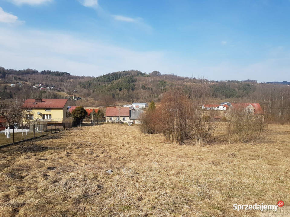 Sprzedaż działki Budzów Budzów 1600m2 asfalt małopolskie