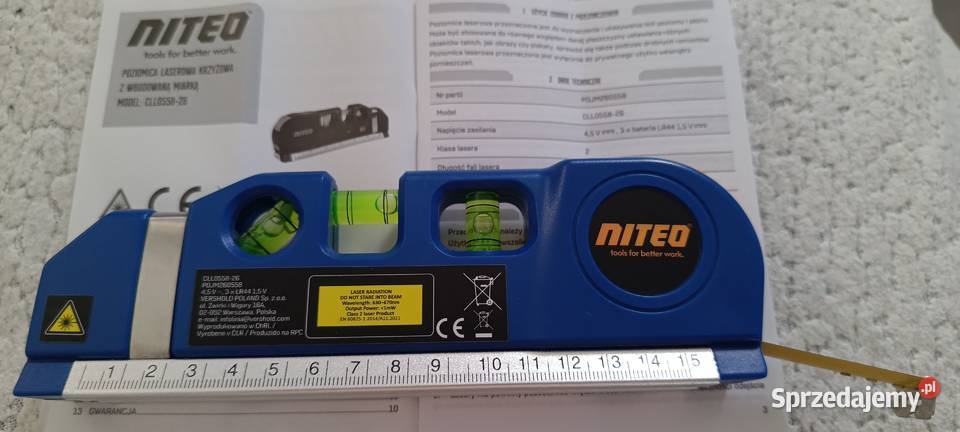 NITEO poziomica laserowa krzyżowa z wbudowaną
