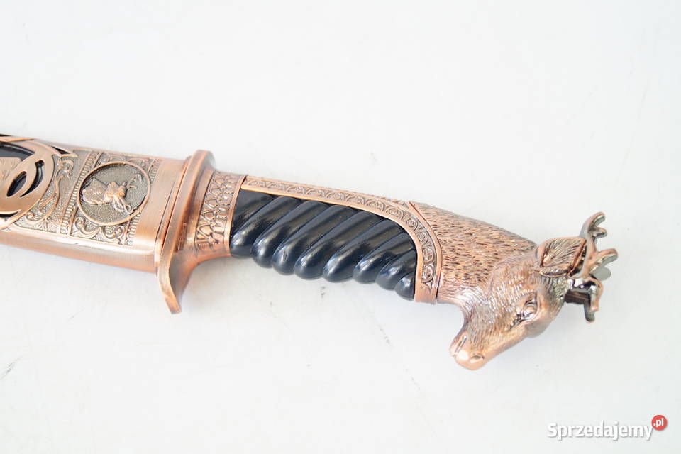 NÓŻ MYŚLIWSKI dekoracyjny z jeleniem prezent wielkopolskie