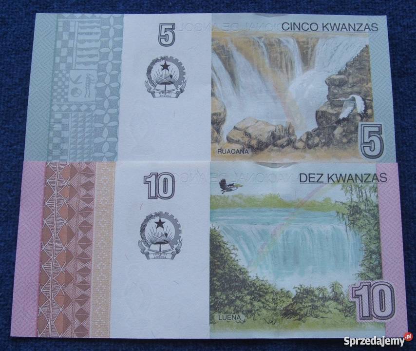 ANGOLA Kolekcjonerskie Banknoty Zestaw 2 sztuki Katowice sprzedam