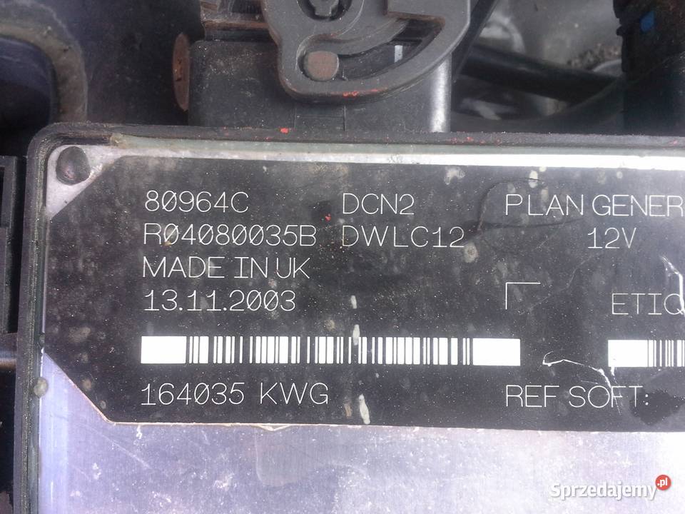 Sterownik 9650359580 9650360480 BERLINGO 19 D Układ elektryczny Dębno