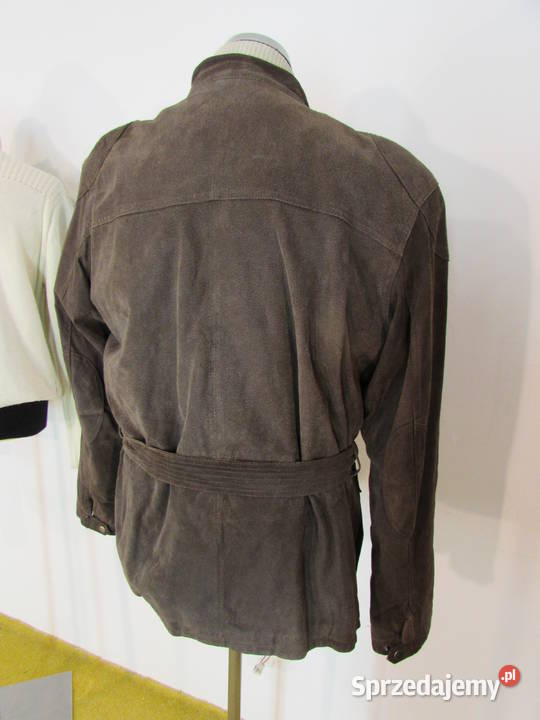 KURTKA SKÓRZANA MĘSKA ZAMSZOWA F GRANT Rozmiar L mazowieckie Biała