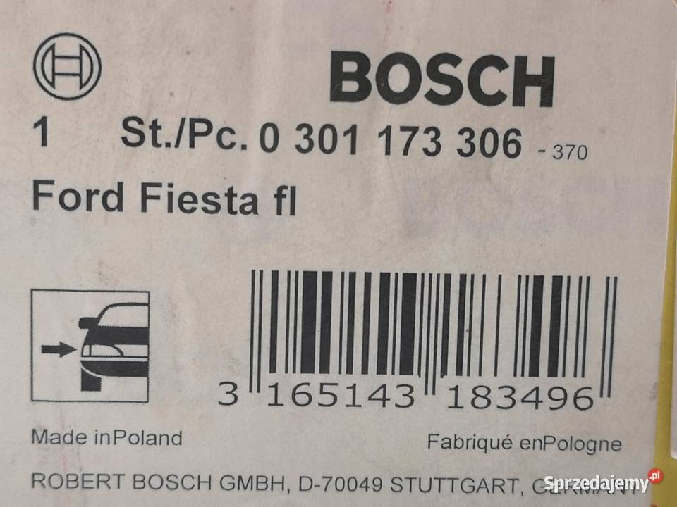LAMPA PRAWY PRZÓD FORD FIESTA 9502 NOWA BOSCH osobowe
