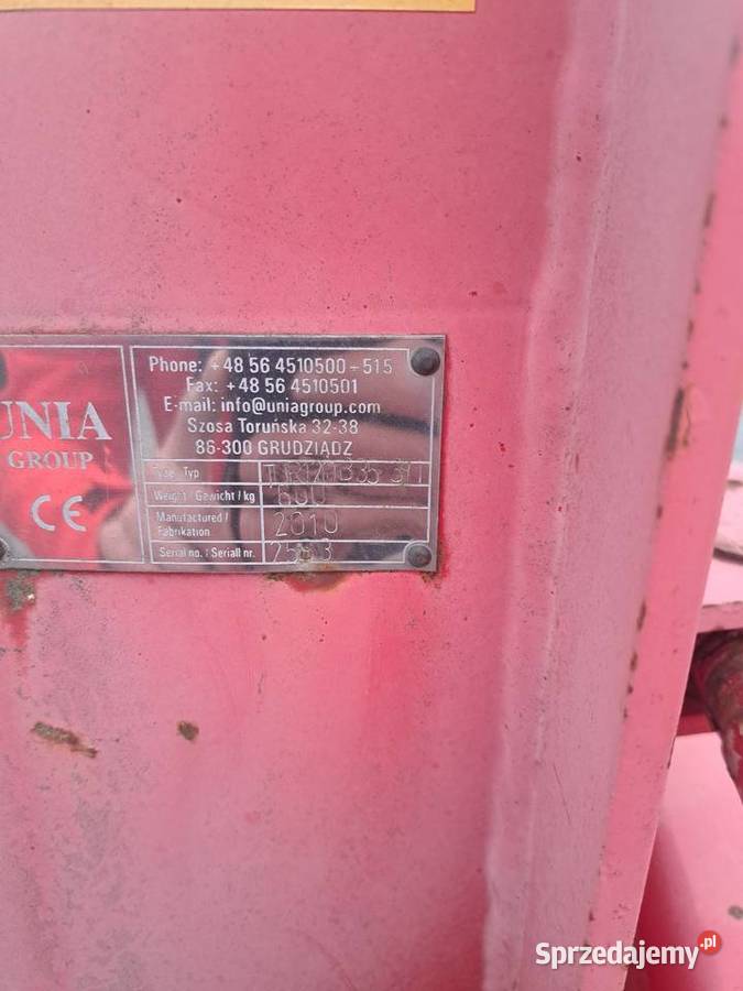 Pług 4 Unia Tur 2010r oryginał super stan Parczew