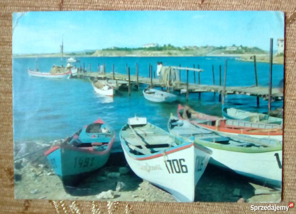 PRZYSTAŃ Z ŁODZIAMI W NESEBYR MORZEM CZARNYM Piszczac