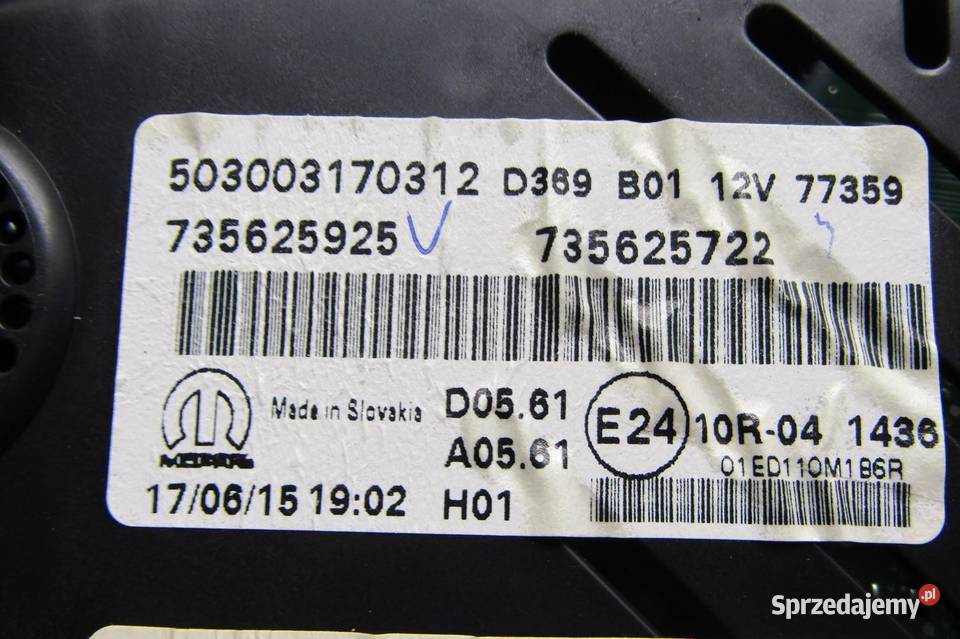 LICZNIK ZEGARY 14 TJET JEEP RENEGADE 735625925