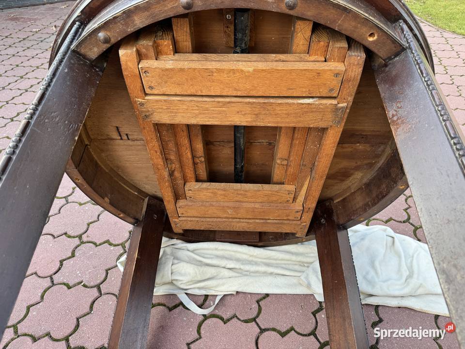 Stół okrągły stary stylowy PRL art deco vintage Garwolin sprzedam