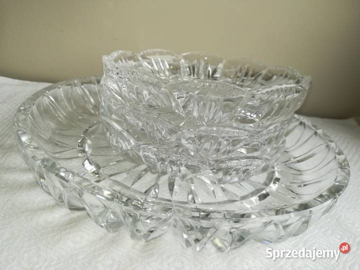 przepiękny kryształ kryształowe talerzyki i