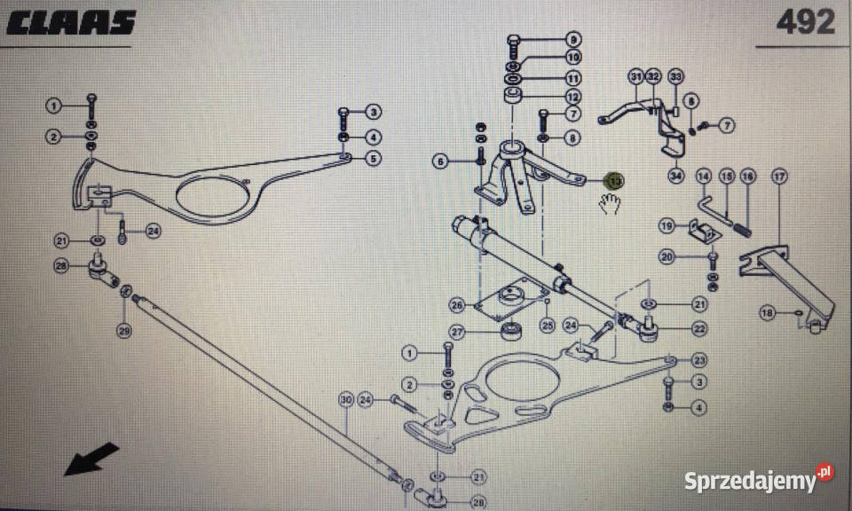 CLAAS 00 0785 016 0Claas wspornikClaas Lexion Jastrzębniki sprzedam