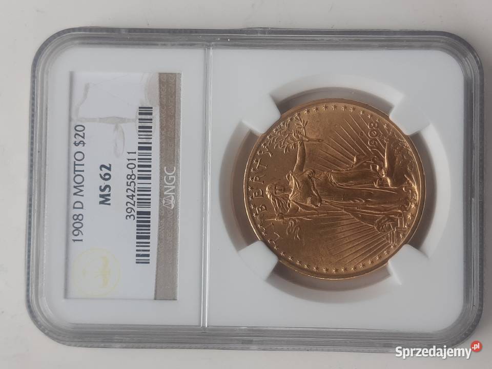 20 dolarów 1908 D zachodniopomorskie Koszalin