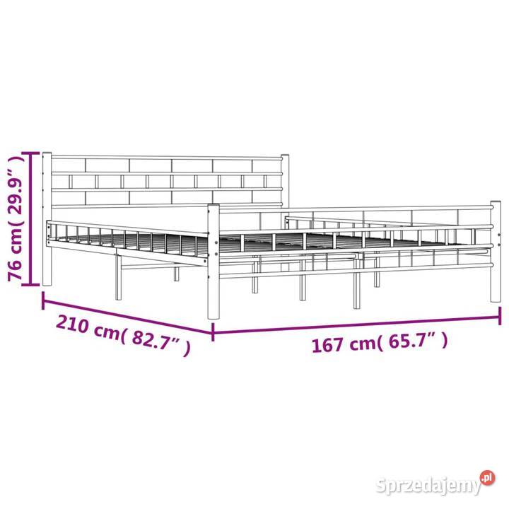 vidaXL Rama łóżka czarna stalowa 160 x 200 Warszawa