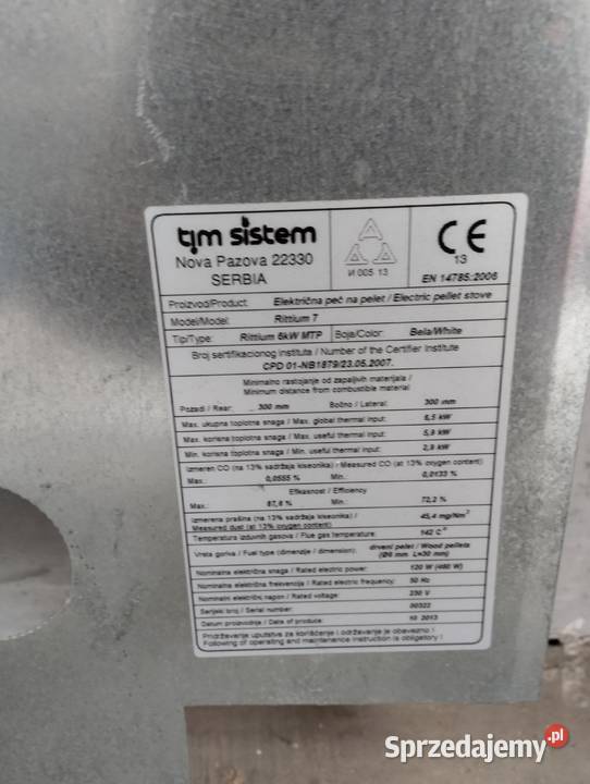 Sprzedam Piec na pelet tym system 6kw Piece wolnostojące Bolesławiec