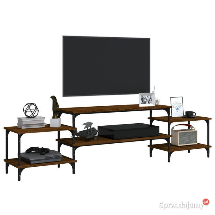 Szafka pod TV brązowy dąb 197x35x52 WM826329 sprzedam