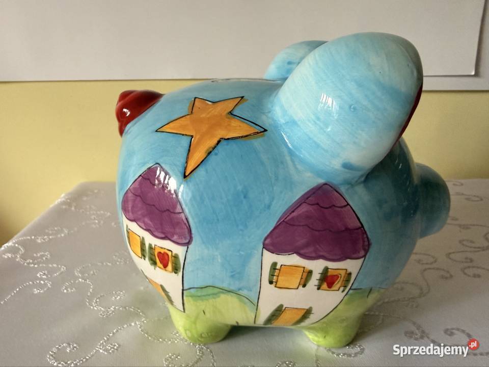 Ceramiczna skarbonka świnka vintage lata 80 śląskie