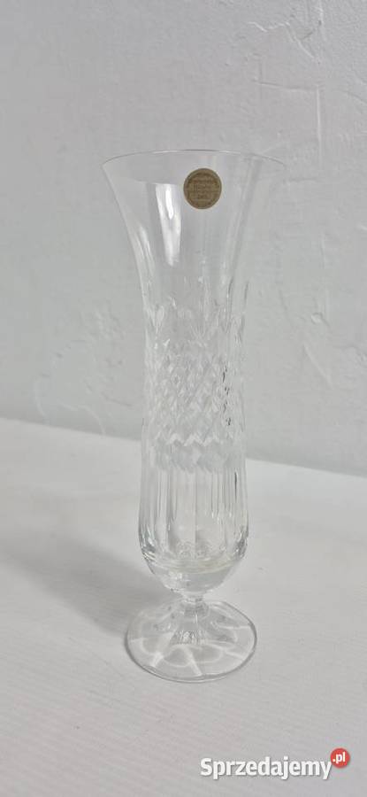Kryształowy Wazon na Stopce Vintage Niemiecki 24