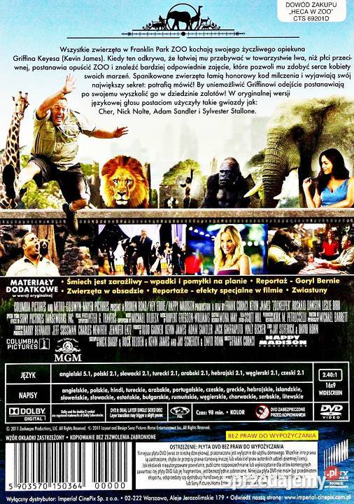 HECA W ZOO KEVIN JAMES Filmy Kalisz sprzedam