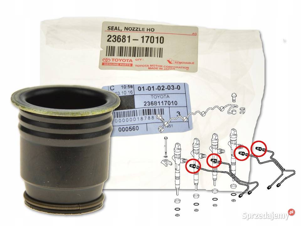 USZCZELNIACZ WTRYSKIWACZA 2368117010 OE TOYOTA mazowieckie Białobrzegi
