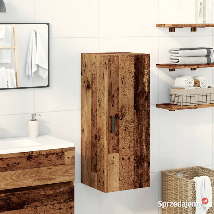 Szafka wisząca stare drewno 345x34x90 WM857334 Warszawa