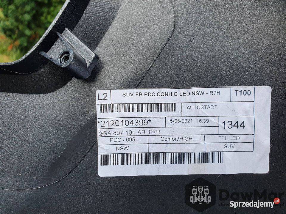 VW TROC Zderzak Przód 2GA 807 101 AB ZderzP osobowe Słowikowo