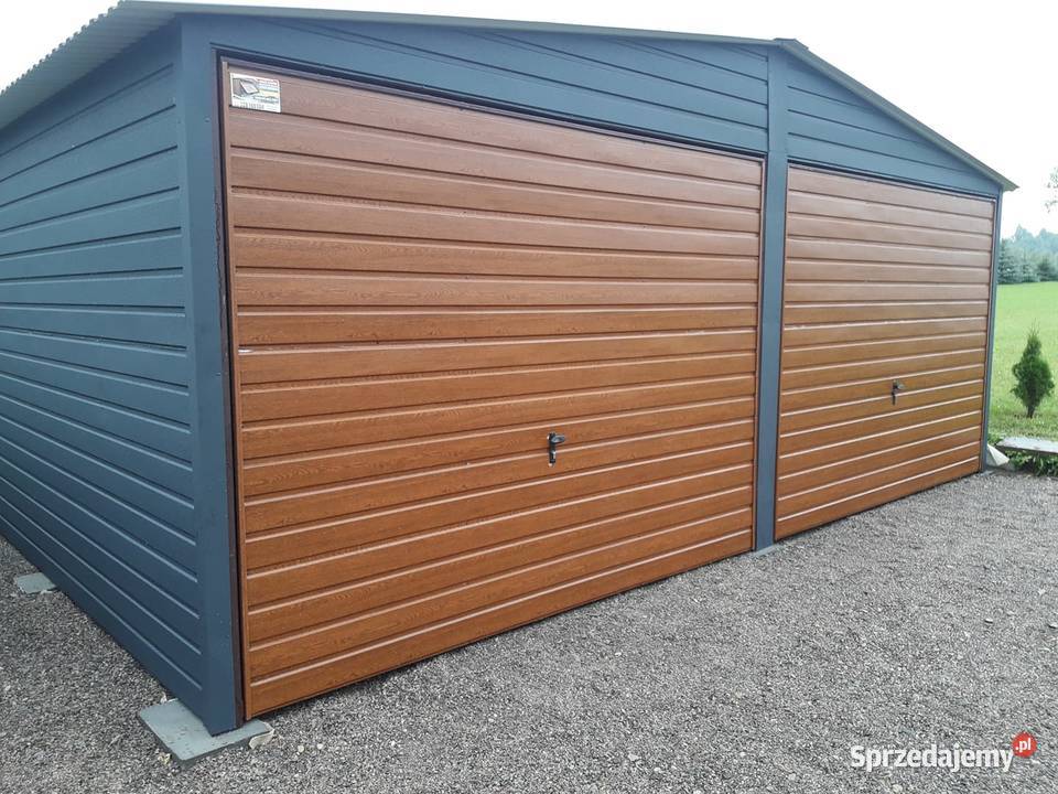 Garaż blaszany 37x5m BRĄZOWY garaże blaszane Piotrków Kujawski