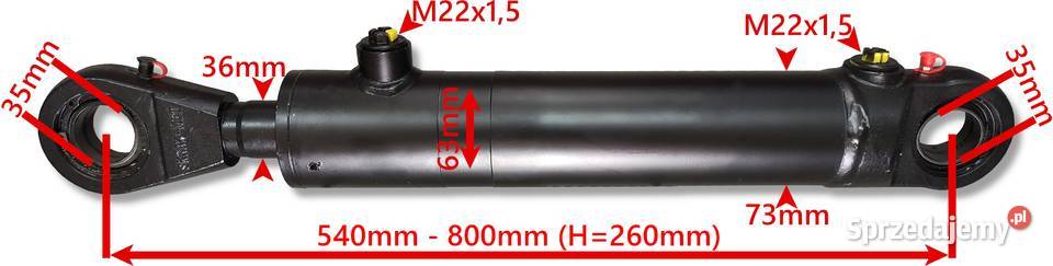 Siłownik hydrauliczny cylinder SKOK 260 CHWYTAK kujawsko-pomorskie Solec Kujawski