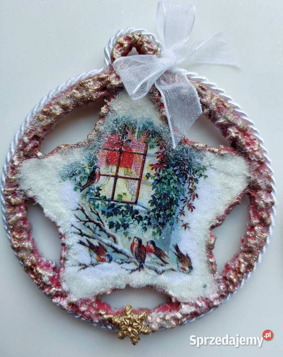 Ozdoba świąteczna wisząca rękodzieło Kraków