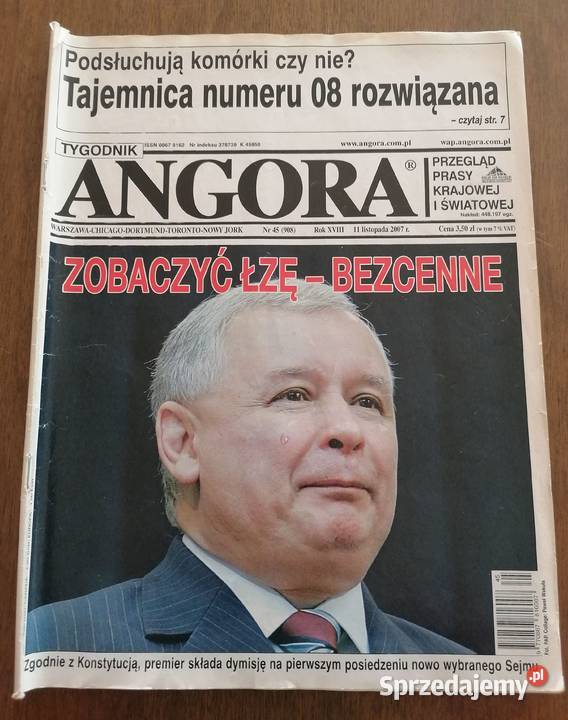 Czasopismo ANGORA z 2007 i 2008rDwa egzemplarze