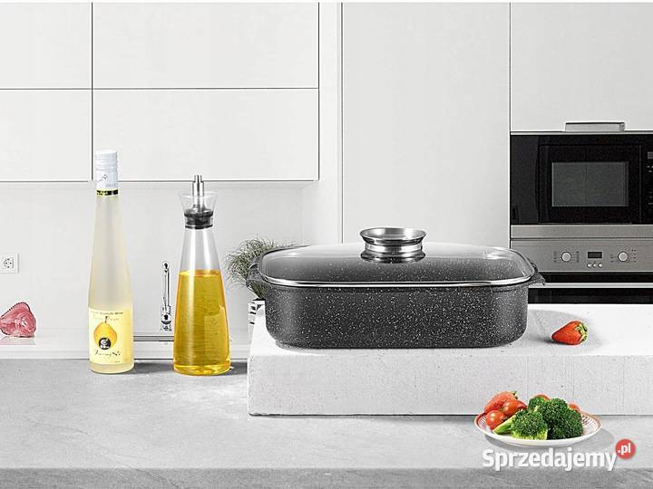 139 Brytfanka szklana plaska szara czarna ZILNER Zabrze sprzedam