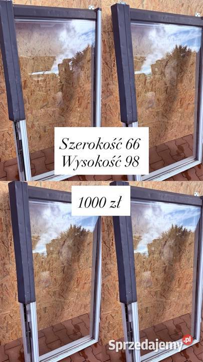 OKNA POWYSTAWOWE 2SZYBOWE NA SPRZEDAŻ Okna ścienne Dąbrowa sprzedam