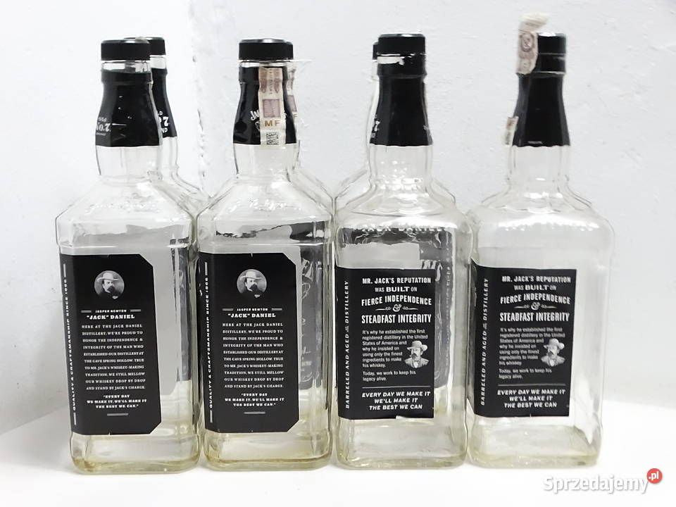 Puste Butelki Jack Daniels 1L Zestaw 7 Sztuk Old Biłgoraj