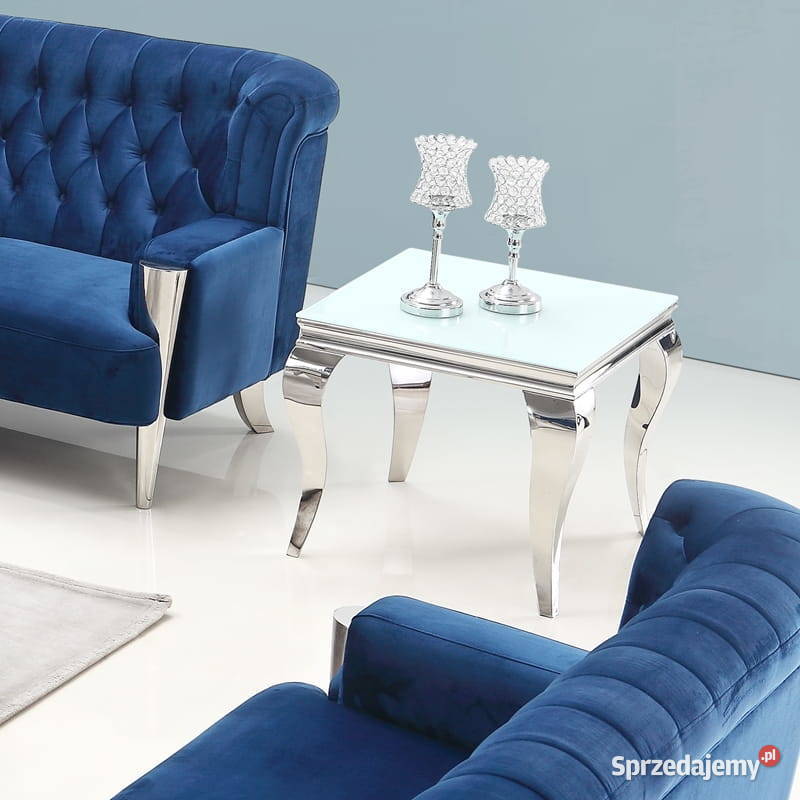 Stolik kawowy Ludwik 80 stół ława szklany biały Warszawa