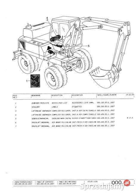 ATLAS A1104 katalog części