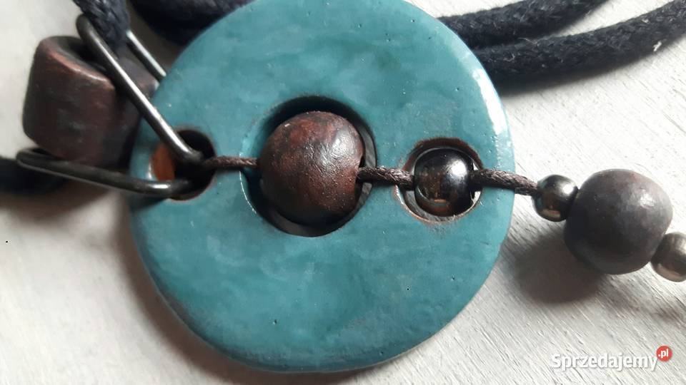 Naszyjnik ceramiczny ręcznie wykonany Otwock sprzedam