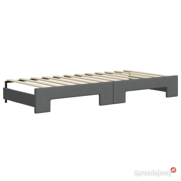 Sofa rozsuwana ciemnoszara tkanina 90x200 Łóżka Warszawa sprzedam