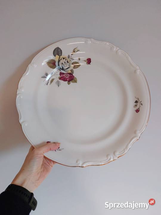 duży talerz porcelana Chodzież kwiaty 32 do Poznań