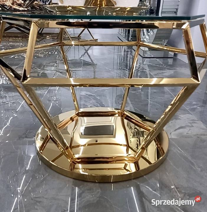 Stolik złoty kawowy ława Diamentino Czarny małopolskie Golkowice sprzedam