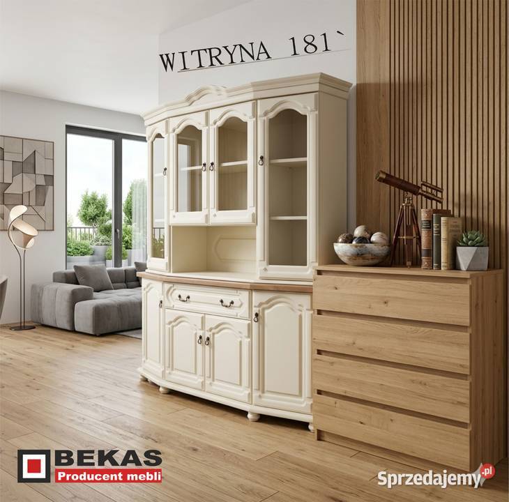 Stylizowana Duża Witryna Barek 180 Kredens 181 Busko-Zdrój