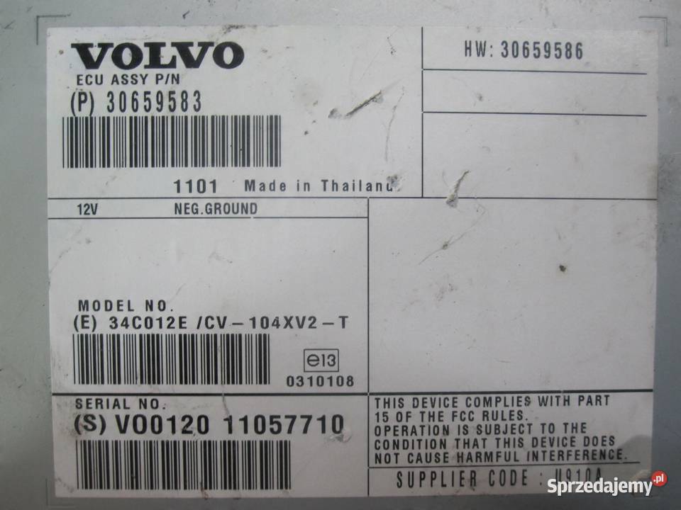 VOLVO S60 II 11r wzmacniacz radia 30659583