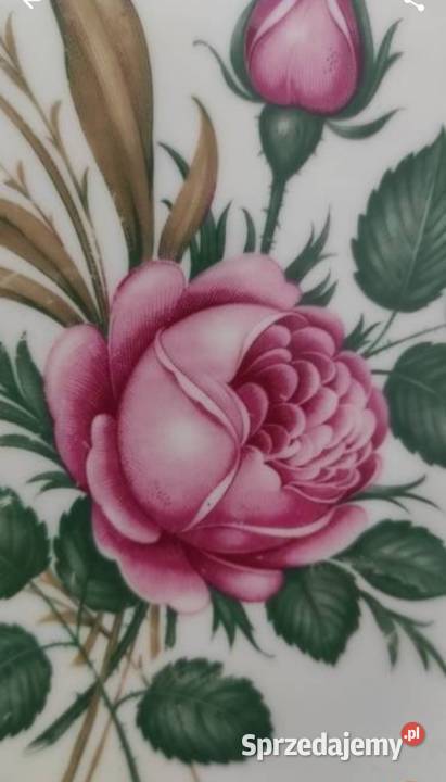 Porcelana zdobiona motywem róż łódzkie sprzedam