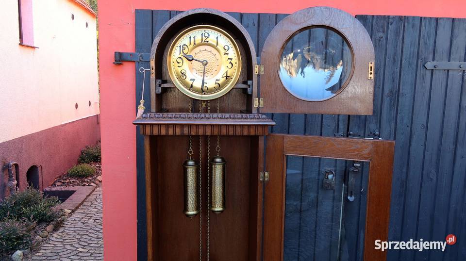 Piękny Stojący Dębowy Zegar Baba Gong 5 Strun Meble