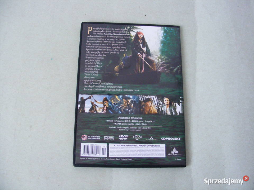 DVD Piraci z Karaibów Skrzynia umarlaka dolnośląskie Oborniki Śląskie