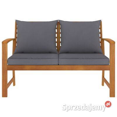 vidaXL Ławka ogrodowa 120 ciemnoszare poduszki Warszawa