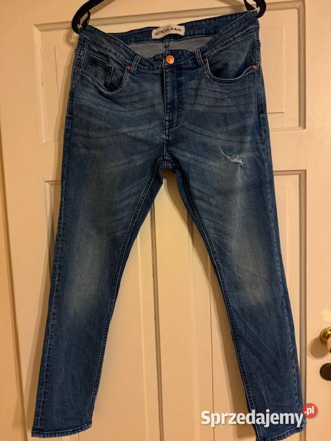 Spodnie męskie jeansy 44 granatowe Retro Brand Częstochowa
