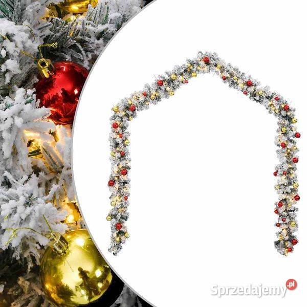 vidaXL Świąteczna girlanda z bombkami i